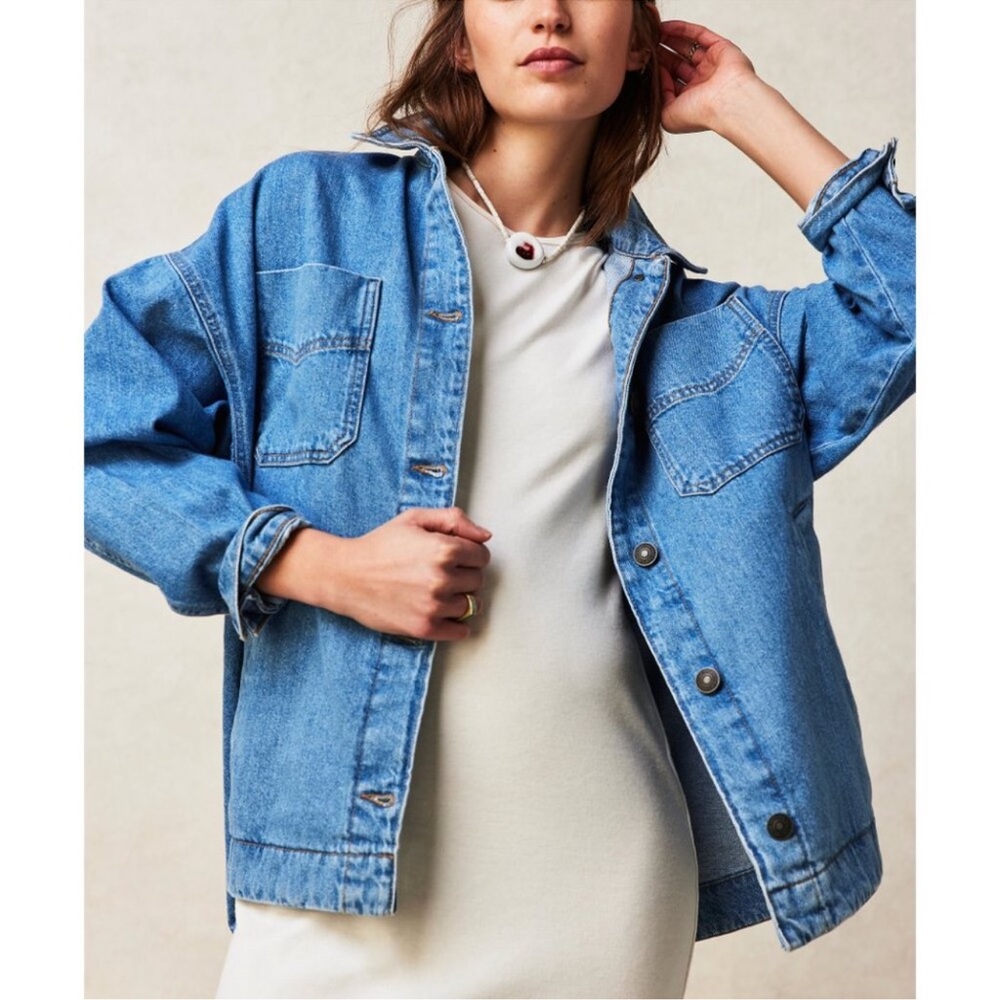 Free People Blue Jean Jacket